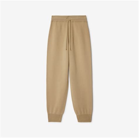 sportleggings burberry|Wool Blend Jogging Pants in Sand .